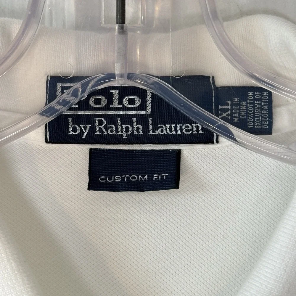Polo Ralph Lauren Men XL Custom Fit White Big Pony Short Sleeve Polo Shirt NWOT